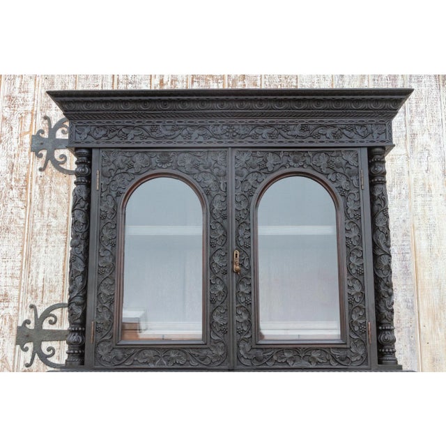 Wood Antique Anglo-Indian Secretary Cabinet For Sale - Image 7 of 13