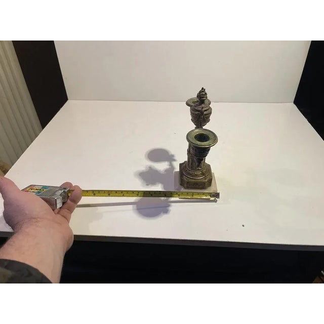 Antique French Louis XVI Style Candelabra in Gilt Bronze For Sale - Image 5 of 9