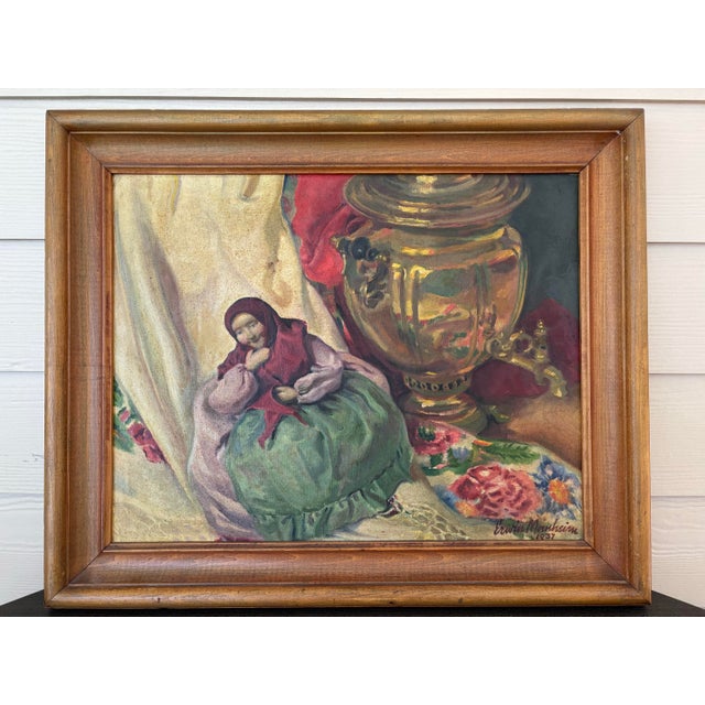 Erwin Manheim 1937 Signed Folk Realism Oil Painting For Sale - Image 11 of 11