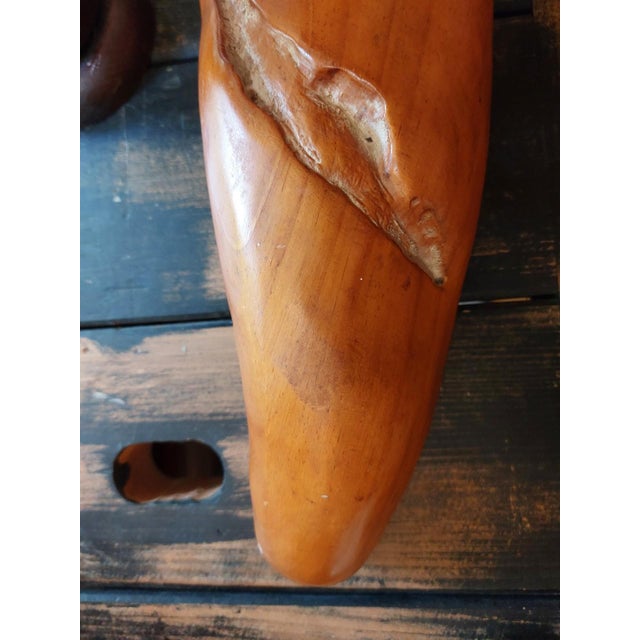 Sarreid Ltd. Rare Vintage Sarreid LTD Spain Wooden Hand-Carved Baguette / Bread Loaf For Sale - Image 4 of 12