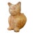 Vintage 1960s Mid-Century Terracotta Cat Sculpture For Sale