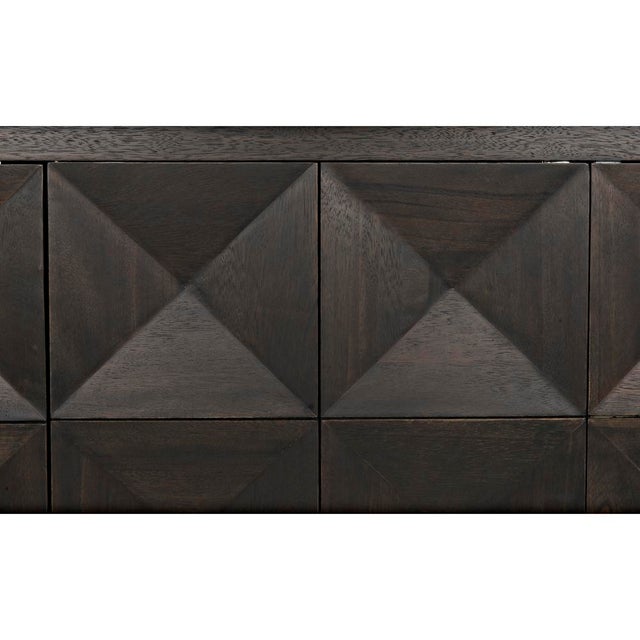 NOIR Quadrant 3 Door Sideboard, Ebony Walnut For Sale - Image 9 of 10