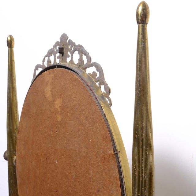 Italian Brass Vanity Mirror, 1950s For Sale - Image 11 of 14