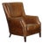Vintage Brown Heritage Leather Reading Lounge Armchair in the style of Halo and Timothy Oulton For Sale