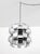 Chic with steel ribbon chandelier, designed by Max Sauze for Lightolier, about 1960. The bent chromed elements form the...