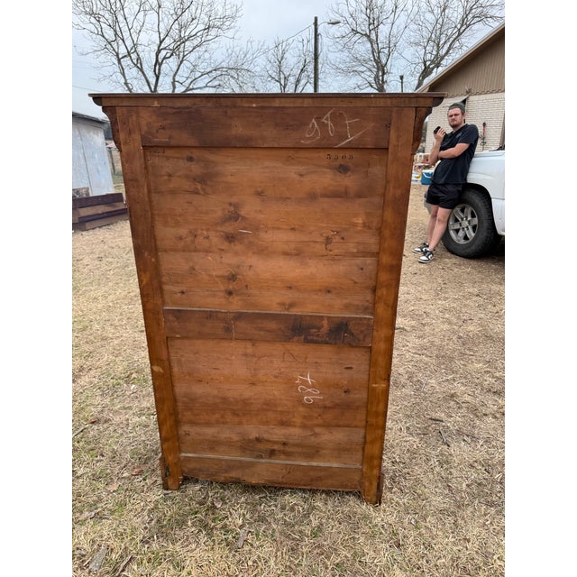 19th Century French Louis Philippe Burl Walnut Secretary Desk For Sale - Image 6 of 12
