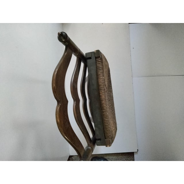 Stakmore Company Early 20th Century Folding Ladder Back Chairs With Rush Seating Seating For Sale - Image 4 of 7