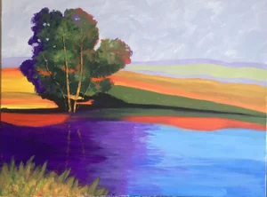 "One Tree" Acrylic Painting