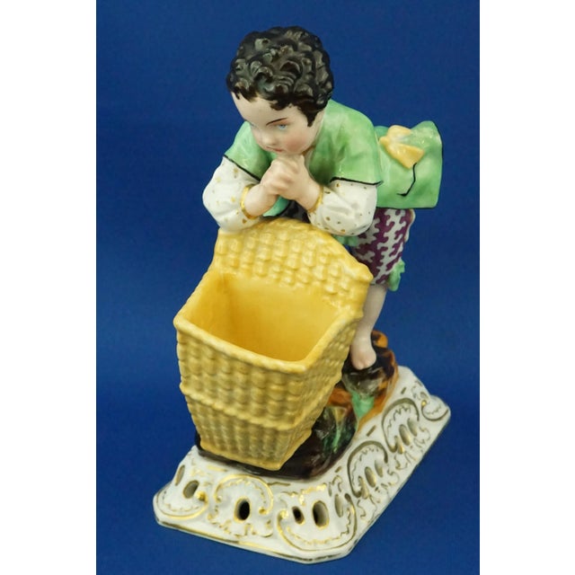 Early 19th Century Porcelain Figurine of Child with Basket by Jacob Petit, France For Sale - Image 9 of 18