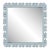 Fleur Home Audubon Bamboo Sticks Square Mirror in Parma Gray, 35.5x35.5 For Sale