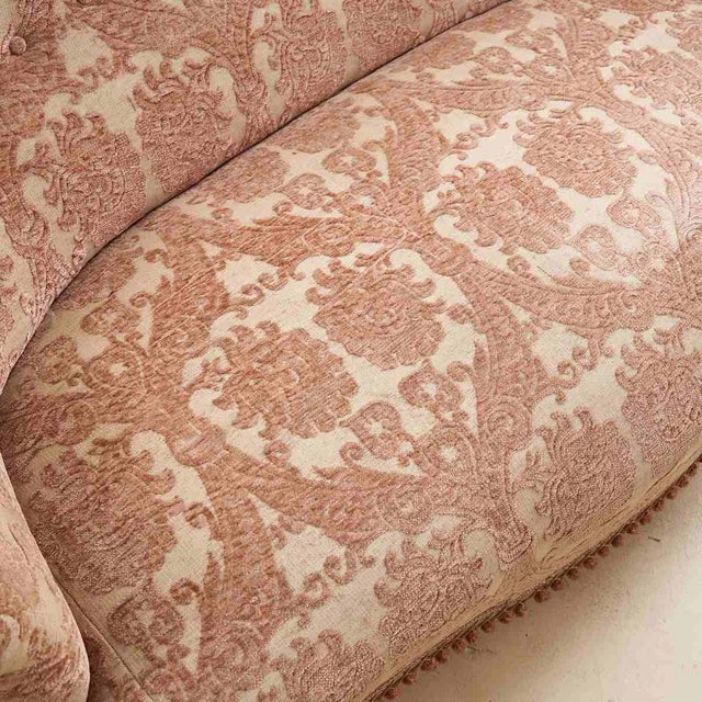 – fabric in excellent condition height: 73 width: 153 depth: 83 seat height: 26 additional information style: antique...