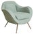 Italian Armchair with Boucle Upholstery in the Manner of Gio Ponti, 1950s For Sale