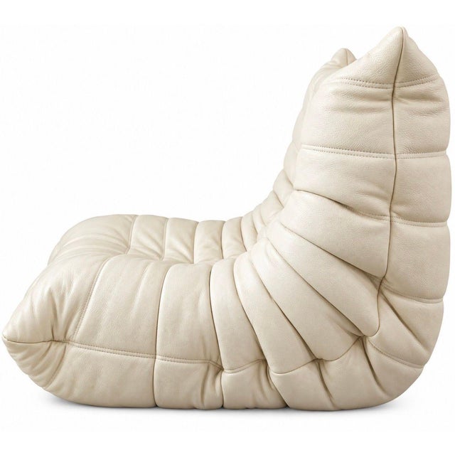 Animal Skin Michel Ducaroy “Togo” Three-Piece Leather Set for Ligne Roset, France, 1970 For Sale - Image 7 of 16