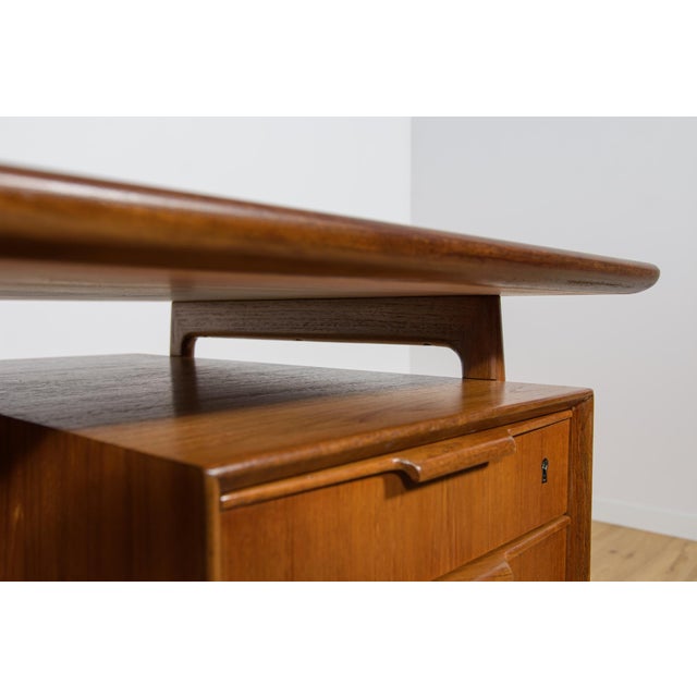 Mid-Century Teak Model 75 Freestanding Desk from Omann Jun, Denmark, 1950s For Sale - Image 16 of 18