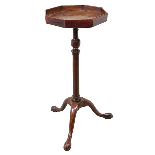 Antique Georgian Mahogany Torchere Candle Stand, 1750 For Sale - Image 10 of 11