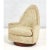 Green Selig Swivel Lounge Chair, 1960. Original upholstery with walnut plinth base.