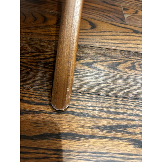 Crate & Barrel Cavett Wood Accent Chair & Ottoman — Excellent Condition For Sale - Image 11 of 15