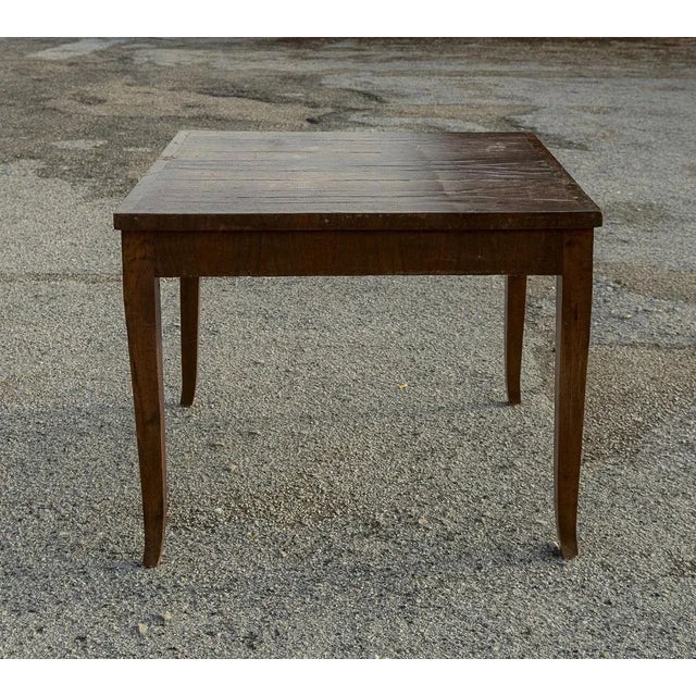 Square Dining Table in Walnut, Italy, 19th Century For Sale - Image 5 of 9