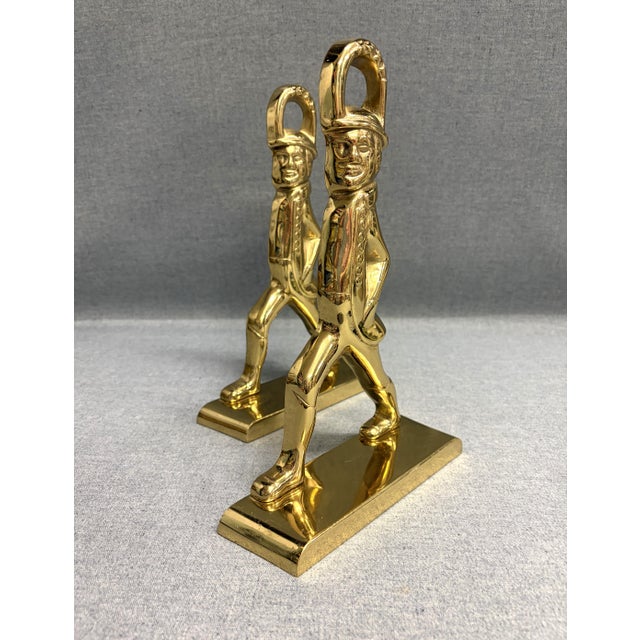 A pair of large brass Hessian Soldiers from Virginia Metalcrafters. The vintage marching soldiers are solid brass and can...