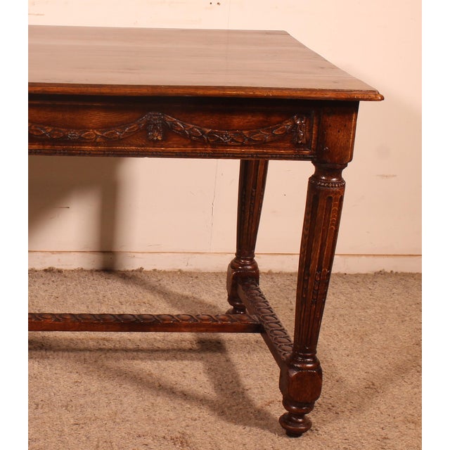 Elegant and rare small oak desk from the Louis XVI period, dating from the 18th century, which can be used as a writing...
