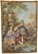 French Goblin tapestry depicting a country scene. Noble man accompanied by two women fishing at the river, surrounded by...