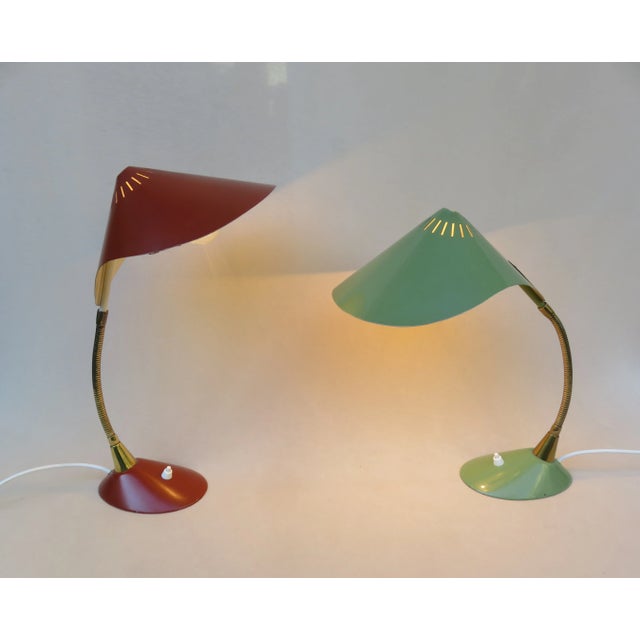 Brown Cobra Desk Lamps from Cosack, 1950s, Set of 2 For Sale - Image 8 of 18