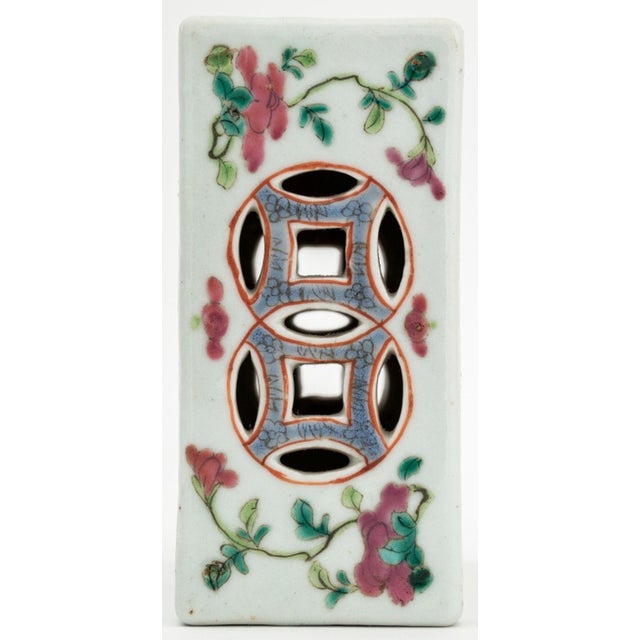 Chinese Famille Rose Porcelain Pillow For Sale - Image 4 of 6