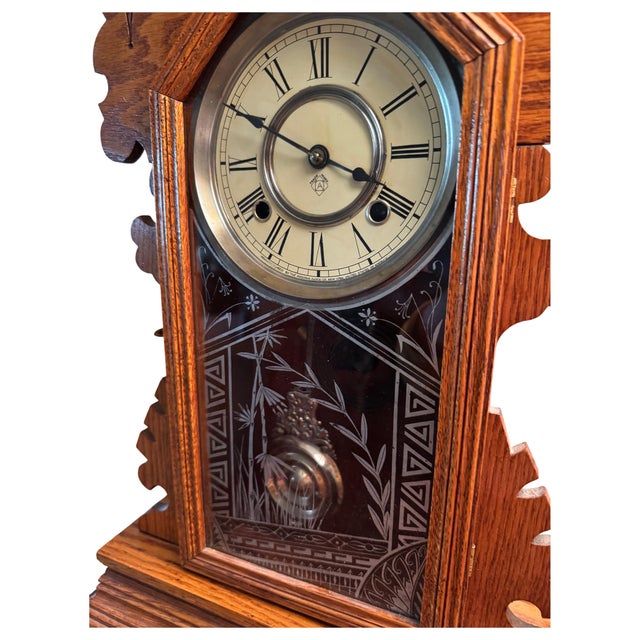 Ansonia Clock Company Late 19th Century Ansonia Gingerbread Clock For Sale - Image 4 of 8