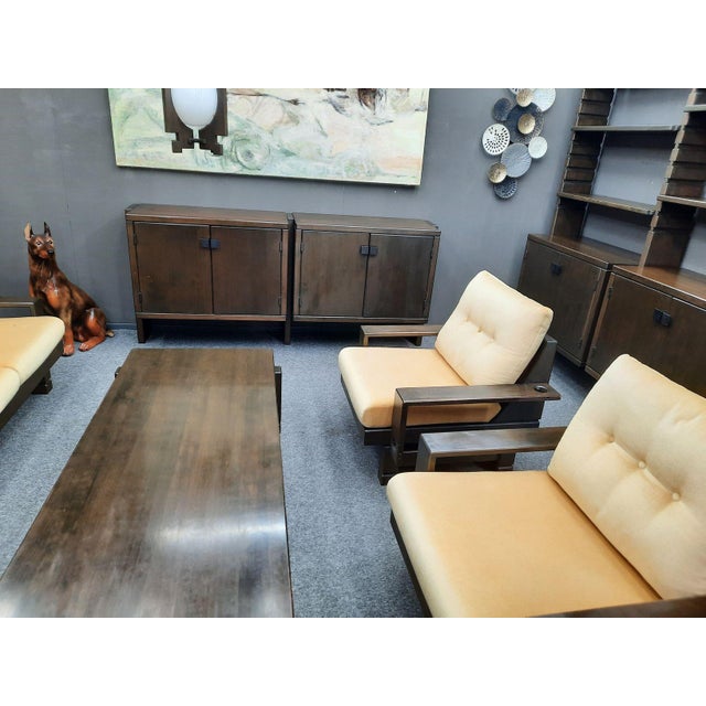 Brutalist Living Room Set Model St. Moritzby Klaus Rausch, 1960s, Set of 7 For Sale - Image 6 of 18