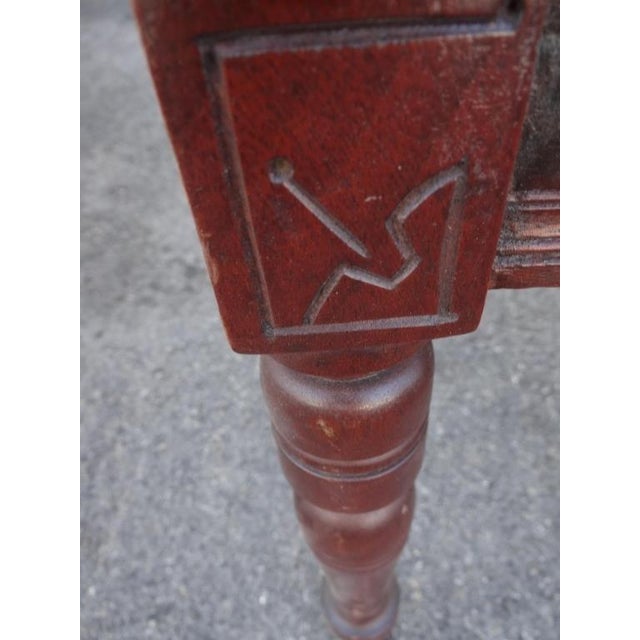 19th Century Victorian Eastlake Carved Walnut Upholstered Side Chair For Sale - Image 10 of 18