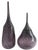 24 + In. Murano Style Purple White Applied Black Swirl Bulbous Art Glass Vase Set of 2 For Sale - Image 9 of 14