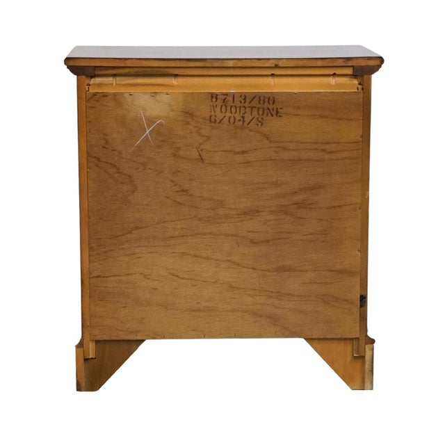 Late 20th Century Stanley Furniture Stoneleigh Collection Solid Mahogany Traditional 26" Three Drawer Nightstand For Sale - Image 13 of 15