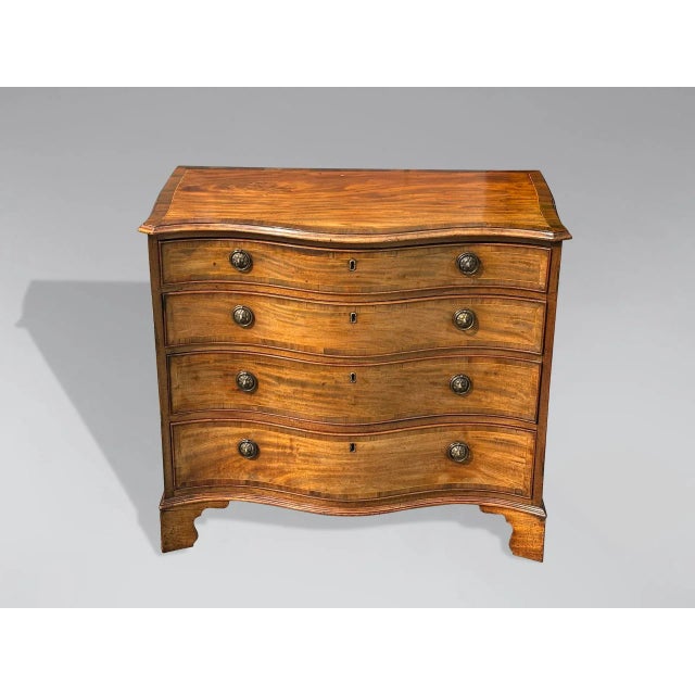 Late 18th Century Antique George III Serpentine Chest of Drawers, 1790 For Sale - Image 5 of 13