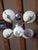 Chrome Metal Chandelier with Five Pale Yellow Opaline Shades, 1950s For Sale - Image 4 of 7