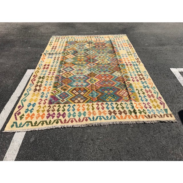 HandKnotted Chobi Kilim Rug 78" X 121", From Pakistan Chairish