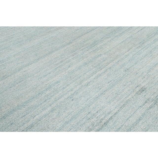 Contemporary Rug & Kilim’s Textural Rug in Light Blue Tones Rug & Kilim Website Title: Rug & Kilim’s Textural Rug in Light Blue Tones For Sale - Image 3 of 7