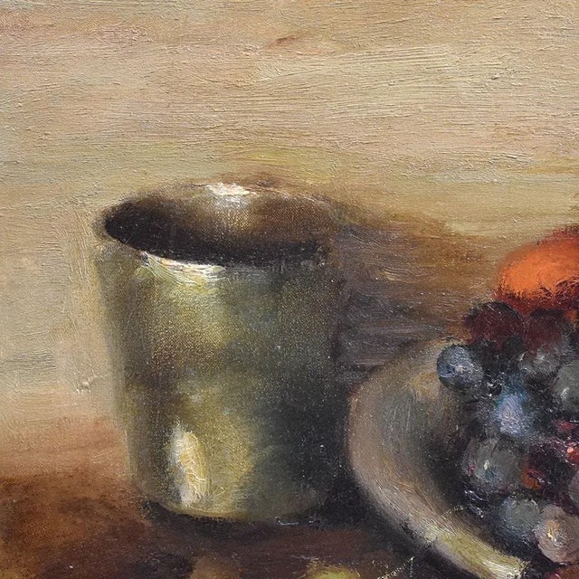 Dreyfus Marcel, Still Life With Fruit, 20th-century, Oil on Canvas, Framed For Sale - Image 9 of 12