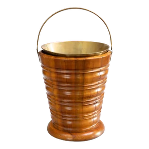 19th Century Dutch Turned Fruitwood Peat Bucket Kettle Warmer Jardiniere