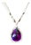 54 Carat Tear Drop Amethyst and Diamonds with Seed Pearl Necklace 18 Karat Gold For Sale