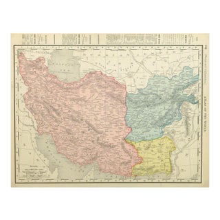 Vintage Map of Persia & Afghanistan, 1895 For Sale