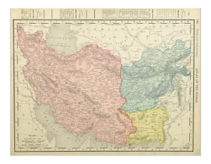 Vintage Map of Persia & Afghanistan, 1895