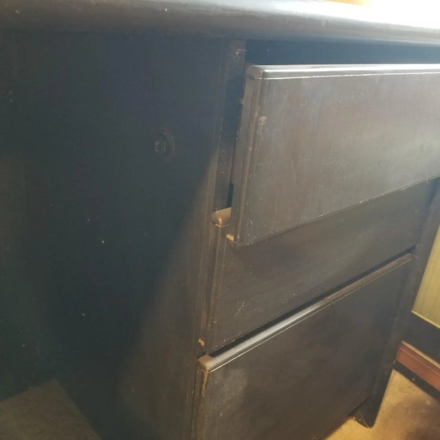 Wood 1970s Large Mid Century Double Workstation Desk For Sale - Image 7 of 7