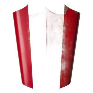 Red Metal Wall Sconce by Bruno Gatta for Stilnovo, 1950s For Sale
