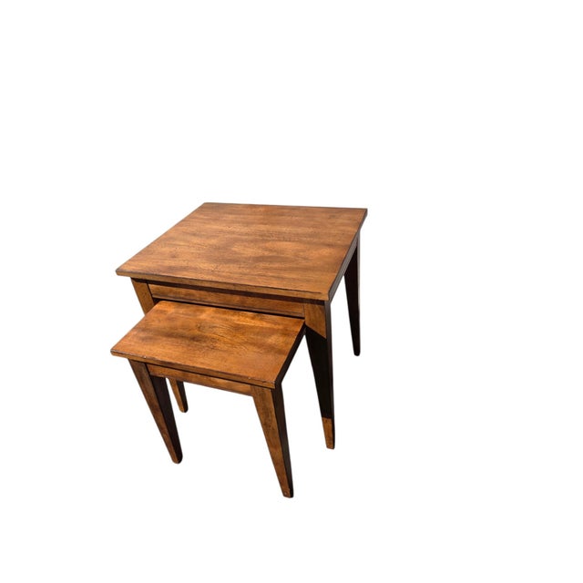 1990s Ethan Allen Tango Hawke Collection Nesting Stack End Tables Nightstand Pedestal For Sale - Image 14 of 17