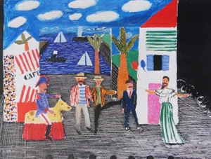1981 David Hockney Les Mamelles De Tiresias l'Enfant Et Les Sortileges Parade Limited Edition Poster