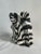 White Vintage Ceramic Black and White Zebra Vase For Sale - Image 8 of 12