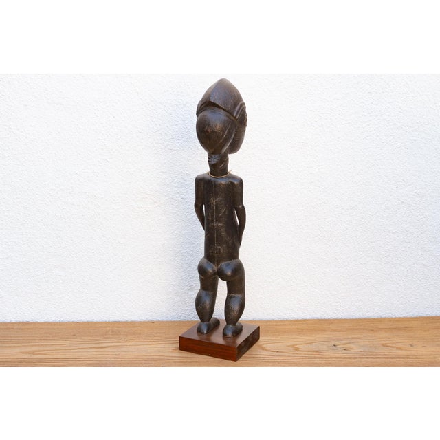 African 24" Tall Antique Baule African Ceremonial Figure For Sale - Image 3 of 9