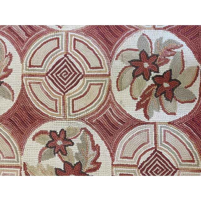Traditional 1980s Rose Ground Vintage Classic Continental Design European Needlepoint Rug For Sale - Image 3 of 5