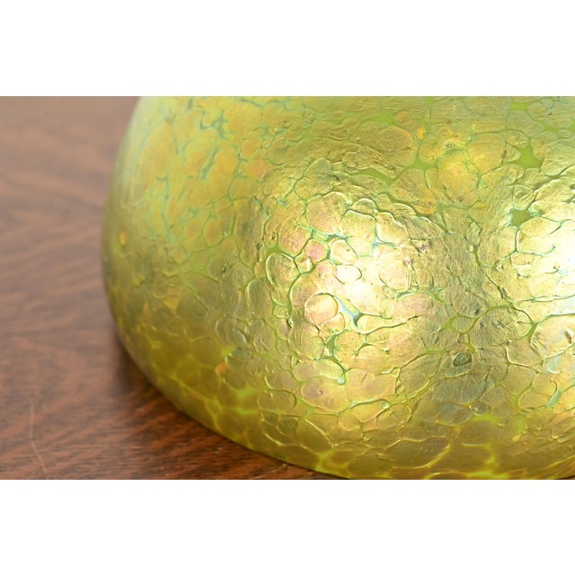 Green Louis Comfort Tiffany Favrile Art Glass Table Lamp or Desk Lamp, Circa 1910 For Sale - Image 8 of 16