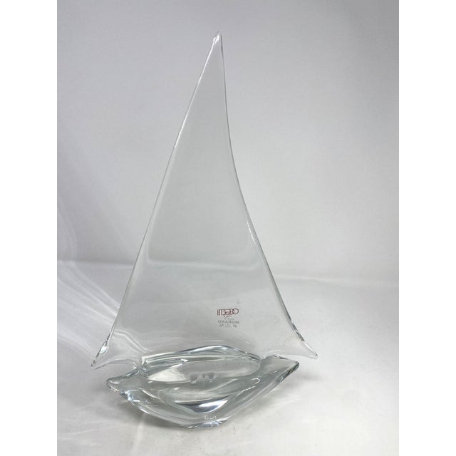 Traditional Murano Glass Sailboat by Oggetti For Sale - Image 3 of 3